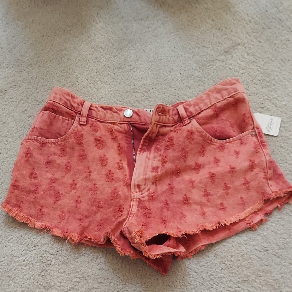 We The Free Coral Jean Shorts